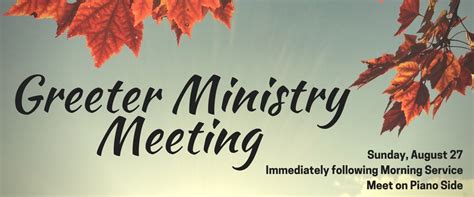 Greeter Ministry Meeting Hardin Valley Church