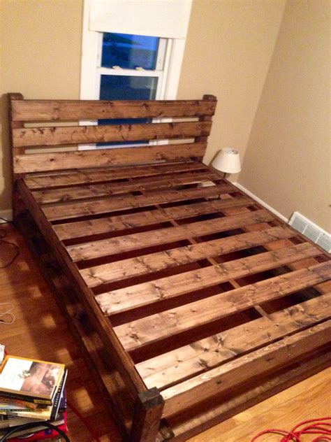 bedroom wooden homemade bed frame   bedroom