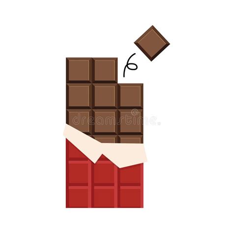 Icono Plano De Barra De Chocolate Ilustración Del Vector Ilustración