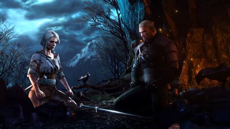Geralt Of Rivia And Ciri Hd Wallpaper Background Image 1920x1080