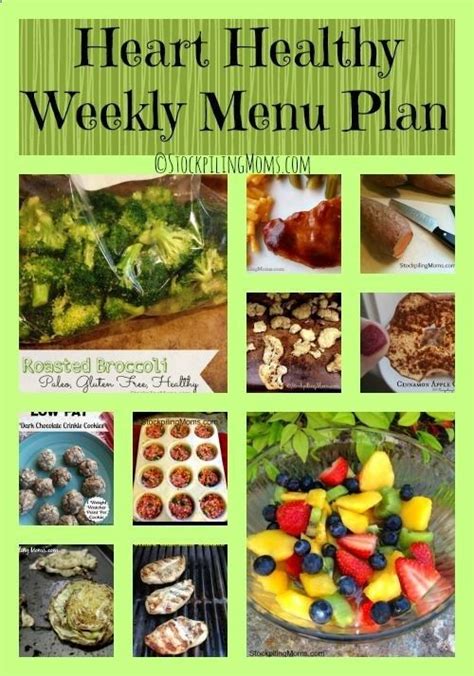 Heart Healthy Weekly Menu Plan To Make Dinner Time A Snap Menu