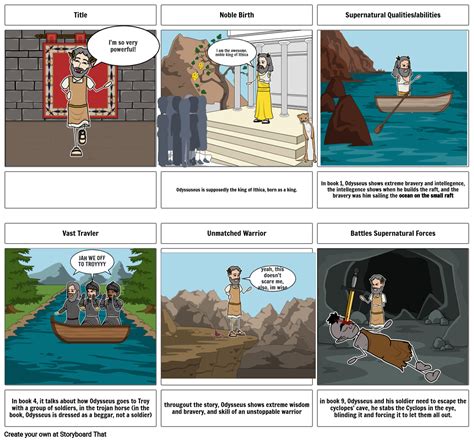 Epic Hero Storyboard Activity Book 9 The Odyssey Owen Jones