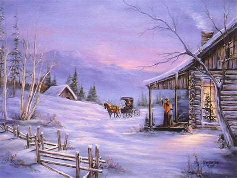 50 Free Wallpaper Winter Christmas Scenes Wallpapersafari