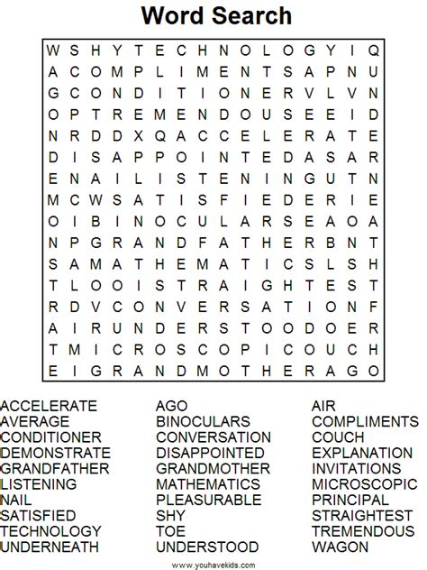 Difficult Word Searches For Adults Printable 5 Best Images Of