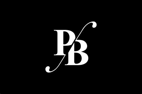 Pb Monogram Logo Design By Vectorseller