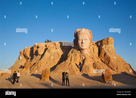 Tunisia The Jerid Area Tozeur Belvedere Rocks Head Of Abdulkacem