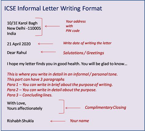 Letter Writing Informal In English Lakesidebaptistchurch