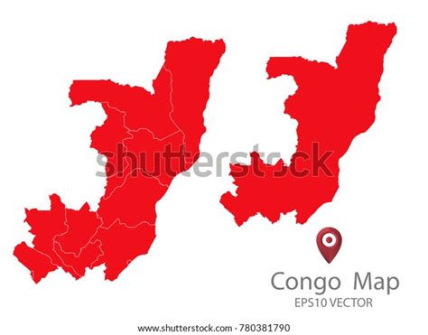 Couple Set Mapred Map Congovector Eps10 Stock Vector Royalty Free