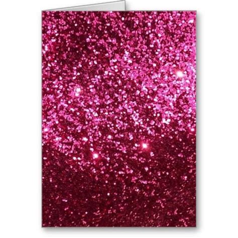 Hot Neon Pink Sparkle Glitter Background Party Fun Card