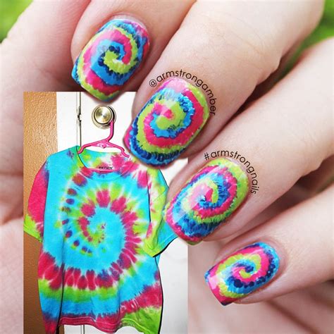 Tie Dye Nail Art By Amber Armstrong Instagramarmstrongnails Tie