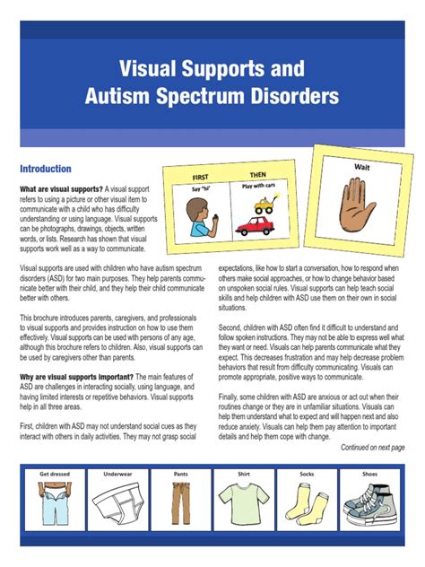 Visualsupportspdf Autism Spectrum Autism