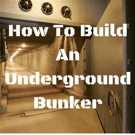 How To Build An Underground Bunker Surviveuk
