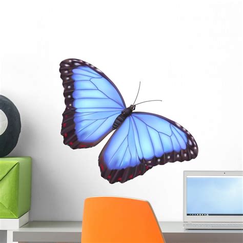 Blue Morpho Butterfly Wall Decal By Wallmonkeys Peel And Stick Graphic