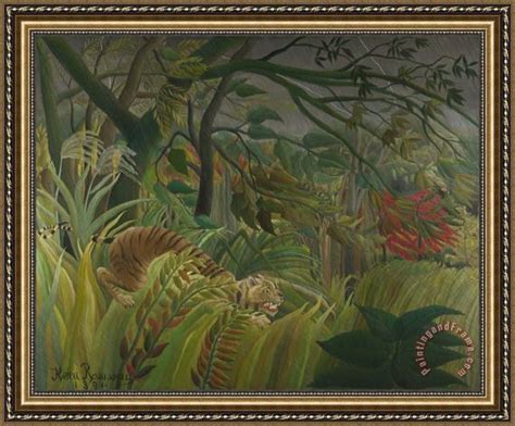 Henri Rousseau Surprise Framed Painting For Sale