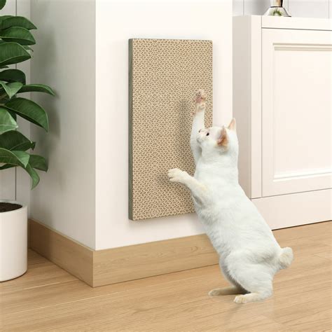 Way Basics Eco Friendly Wall Mount Scratch Pad Cat Scratcher Grey