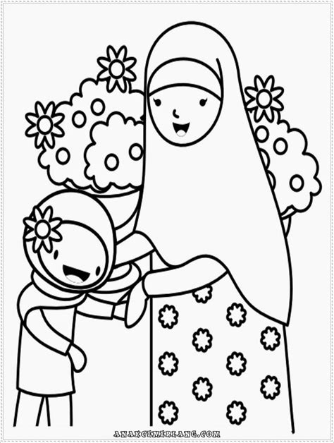 Gambar mewarnai islami anak tk dan sd terbaru 2019 marimewarnai com. contoh Gambar Mewarnai Anak Muslim - Annaseha