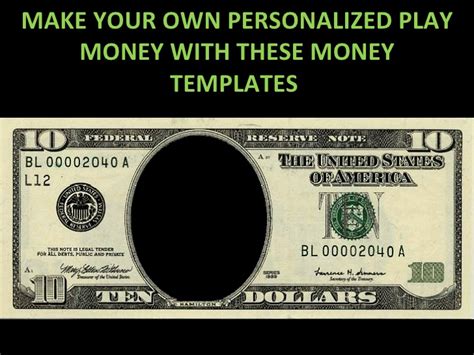 We provide this monopoly money template to help you out when you lost your own monopoly money or when it's not complete anymore! Play Money Personalized Templates 1226033383010111 9