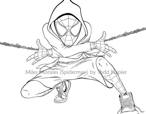 Chibi Miles Morales Coloring Pages Miles Morales Ultimate Spider Man