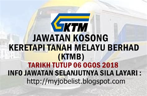 Kelayakan permohonan adalah untuk isi rumah. Jawatan Kosong di Keretapi Tanah Melayu Berhad (KTMB) - 06 ...