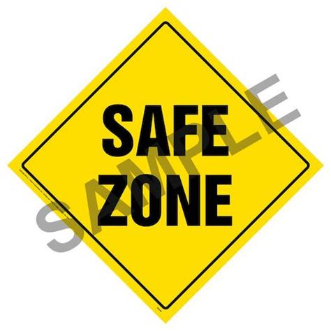 Safe Zone Printable Sign