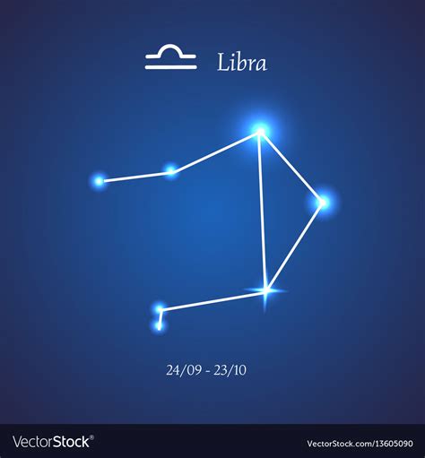 Zodiac Constellation Libra Scales Royalty Free Vector Image
