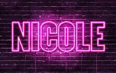 Download wallpapers Nicole, 4k, wallpapers with names, female names ...