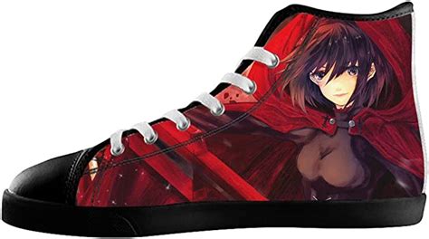 High Top Lace Up Canvas Ruby Rose For Rwby Cartoon Shoes