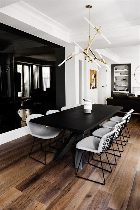 48 Elegant Modern Dining Table Design Ideas Homyhomee Black Dining