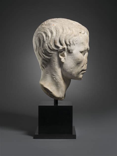 A Roman Marble Portrait Head Of Julius Caesar