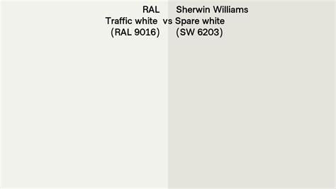 Ral Traffic White Ral Vs Sherwin Williams Spare White Sw