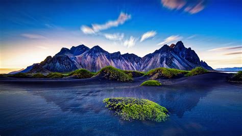 Download 2560x1440 Wallpaper Mountains Iceland Reflections Nature