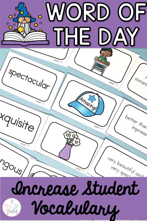 Word Of The Day A Teeny Tiny Teacher Kindergarten Vocabulary Words