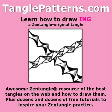 This video explains the steps. Step-by-step instructions to learn how to draw the Zentangle-original tangle pattern: Ing ...