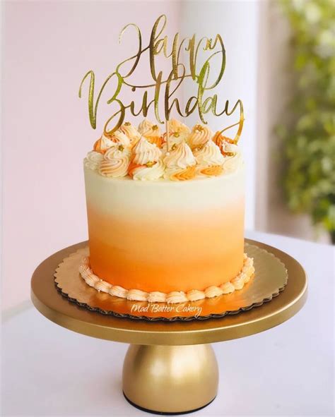 Chrysty 🎩 On Instagram “orange Ombré Birthday Cake 🧡 Orange