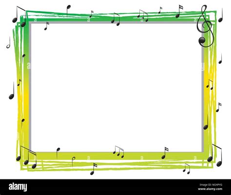 Border Template With Musicnotes Illustration Stock Vector Image And Art