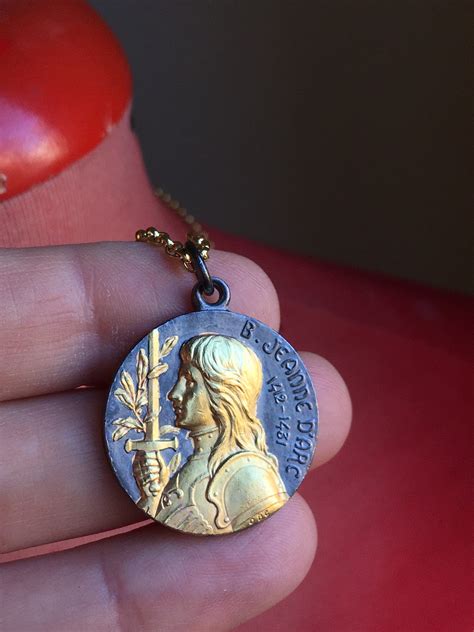 Saint Joan Of Arc Medal Necklace