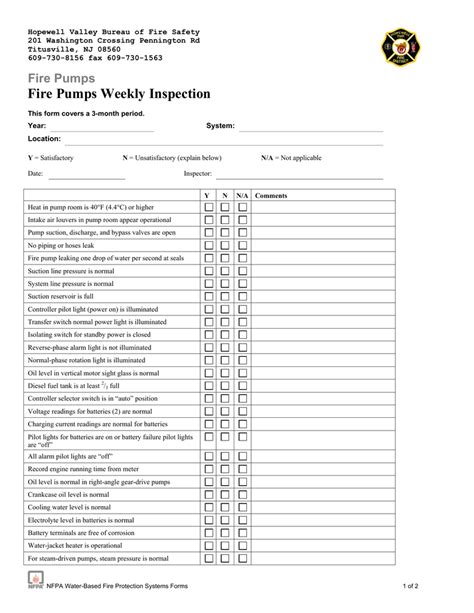 Do you own a business in the new jersey, delaware, or philadelphia area? Microsoft Word Viewer - Fire Pump Weekly Inspection Form 14