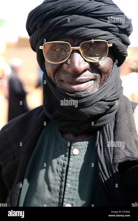 Man In Black Turban Gorom Gorom Burkina Faso Stock Photo Alamy