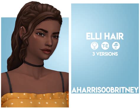 Simstrouble Finds — Aharris00britney Elli Hair Speed Meshing For In