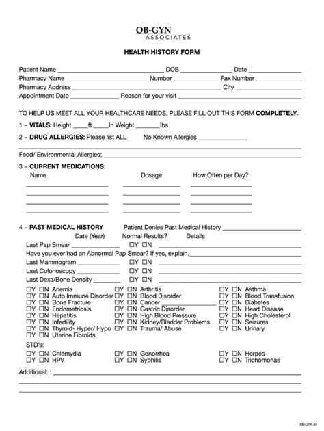 Obstetrical History Form Fill Out And Sign Online Dochub