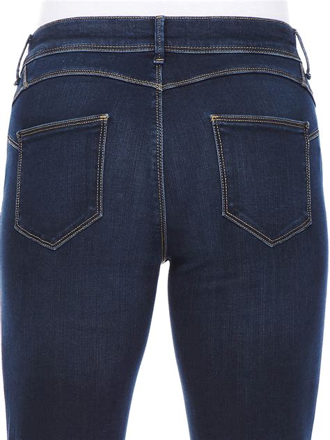 Marks And Spencer Irregular M Indigo Sculpt Lift Slim Bootleg Denim Jeans Size To