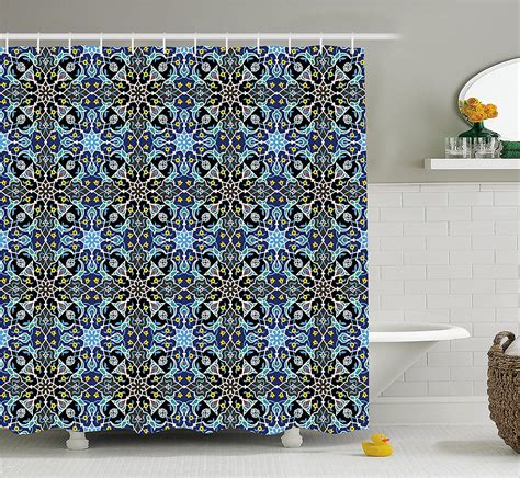 Moroccan Shower Curtain By Bohemian Eastern Arabic Pattern With