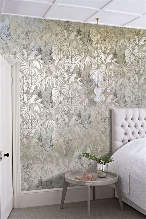 Metallic Wallpaper Silver Gold Copper Bronze Adds Shimmer Drama For