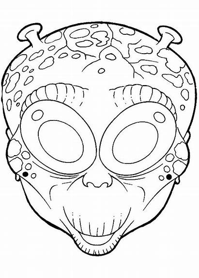 Halloween Masks Coloring Pages Mask