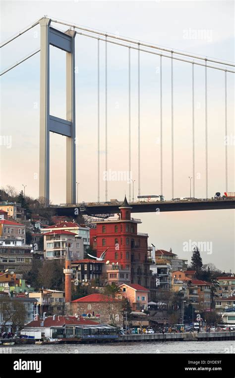 Fatih Sultan Mehmet Bridge On The Bosphorus Strait Istanbul In Turkey