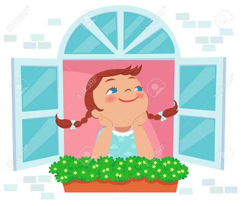 Girl Looking Out The Window Clipart Clip Art Library