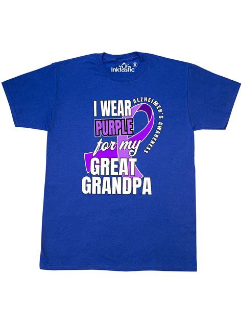 Inktastic Alzheimers Awareness I Wear Purple For My Great Grandpa T Shirt