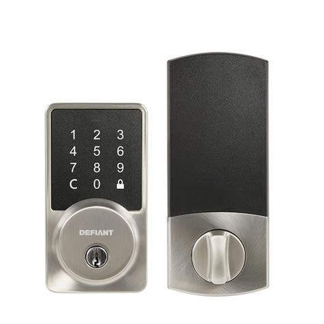 Defiant Square Satin Nickel Smart Wi Fi Deadbolt Powered By Hubspace
