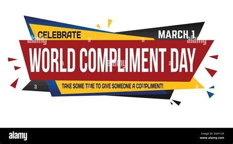 World Compliment Day Banner Design On White Background Vector