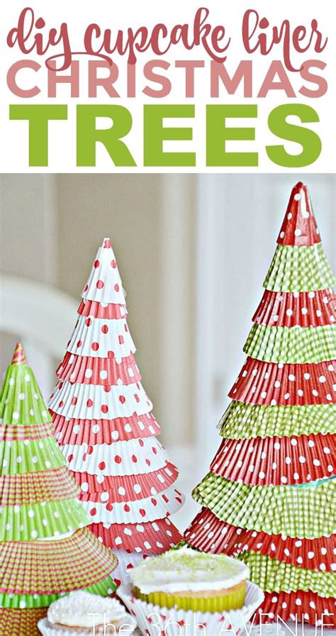 Diy Cupcake Liner Christmas Trees A Little Craft In Your Day Crafts